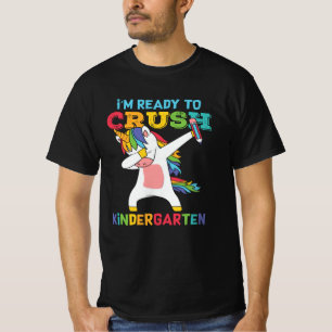 Ready to Crush Kindergarten Cute Unicorn School T-Shirt