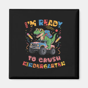 Ready To Crush Kindergarten Monster Truck Boys T-r Magnet