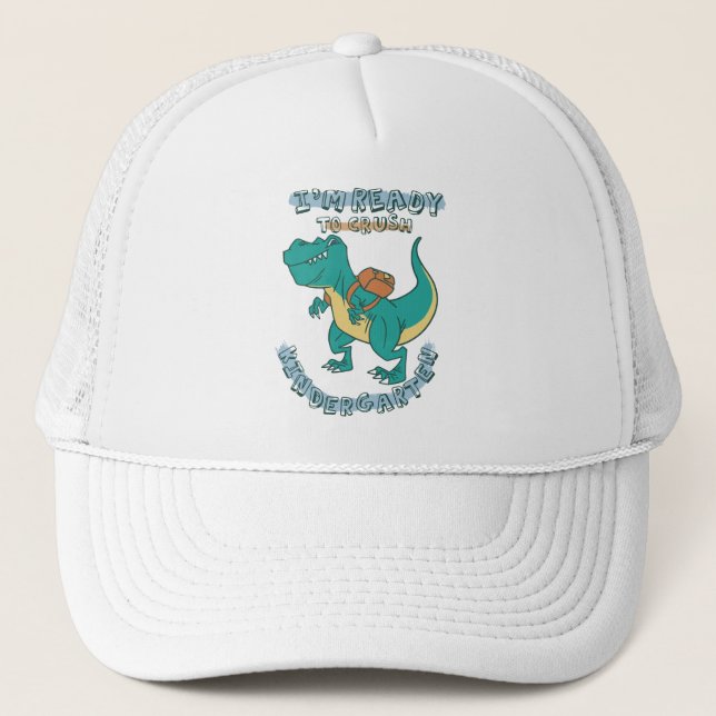 Ready to crush kindergarten trucker hat (Front)
