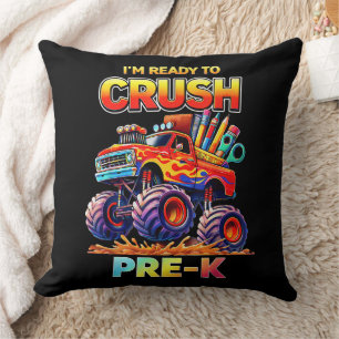 Ready to Crush Pre-K Monster Truck Back to School Cushion