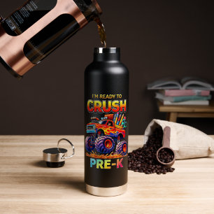 Ready to Crush Pre-K Monster Truck Back to School Water Bottle