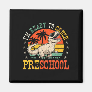 Ready to crush preschool funny back to school boy magnet