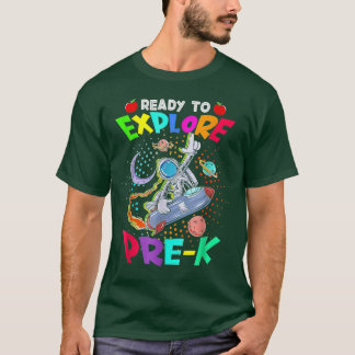 Ready to Eplore Pre K Cute Astronaut Boys Girls  T-Shirt