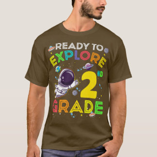 Ready to Explore 2nd Grade Cute Astronaut Kids Boy T-Shirt