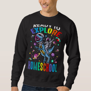 Ready To Explore Homeschool Astronaut Dinosaur Spa Sweatshirt