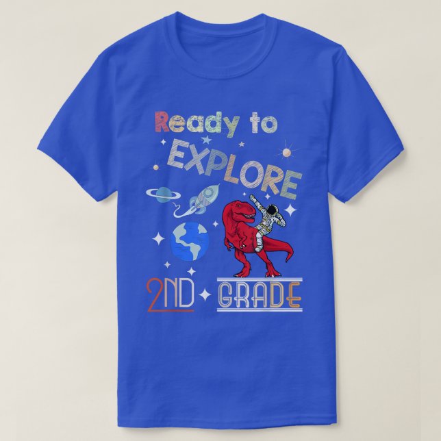 Ready To Explore Kindergarten, Back to School Astr T-Shirt (Design Front)