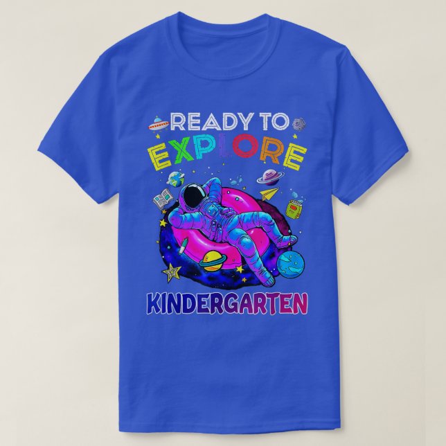 Ready to Explore kindergarten back to school Astro T-Shirt (Design Front)