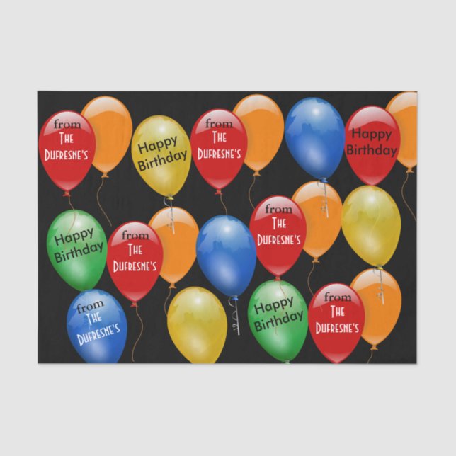 Ready to Go Personalised Birthday Tissue Paper (Front)