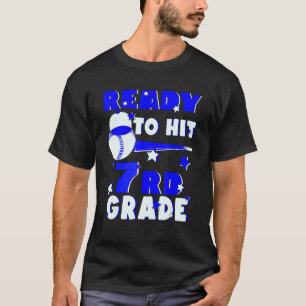 Ready To Hit 3rd Grade Baseball Teacher Kids Back T-Shirt