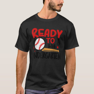 Ready To Hit Kindergarten Baseball Pre k Preschool T-Shirt
