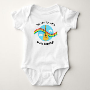 Ready to Jam Acoustic Guitar Personalised Bodysuit