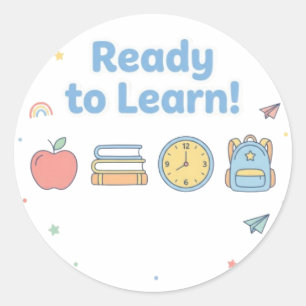 Ready to Learn – Cute Back‑to‑School Kids Sticker