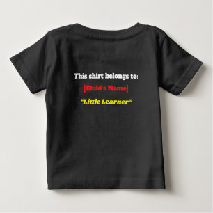 "Ready to Learn, Ready to Shine!" – Cute Kindergar Baby T-Shirt