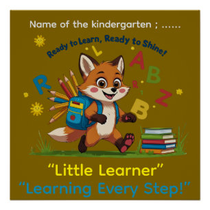 Ready to Learn, Ready to Shine!” – Kindergarten Mo Poster