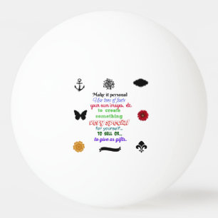 Ready to personalise beer pong ping pong ball