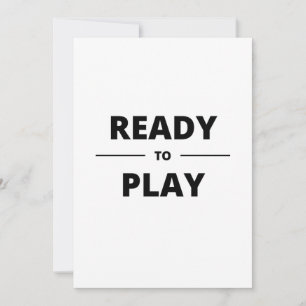 READY TO PLAY SAVE THE DATE