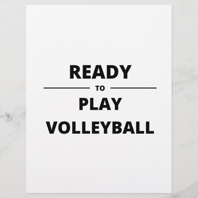 READY TO PLAY VOLLEYBALL CUSTOM LETTERHEAD (Front)