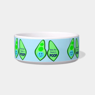 Ready to Poop Baby Boy Blue Pea Bowl