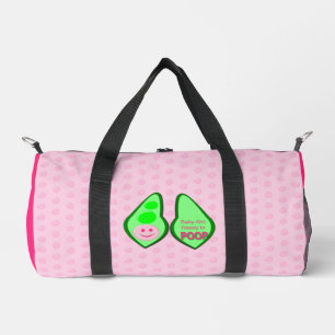 Ready to Poop Baby Girl Pink Pea Diaper Bag