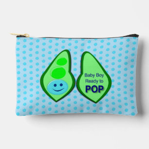 Ready to Pop Baby Boy Blue Pea Accessory Pouch