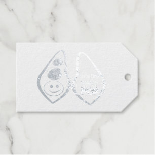 Ready to Pop Baby Boy Blue Pea Baby Shower Custom Gift Tags