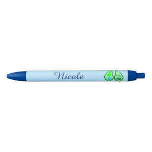 Ready to Pop Baby Boy Blue Pea Custom Black Ink Pen