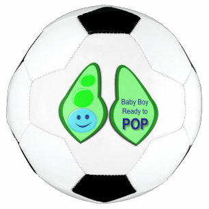 Ready to Pop Baby Boy Blue Pea Soccer Ball