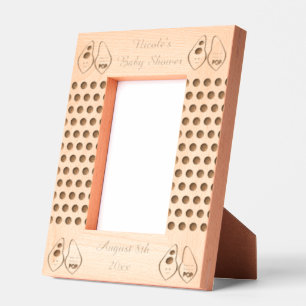 Ready to Pop Baby Girl Pink Pea Baby Shower Custom Etched Frames