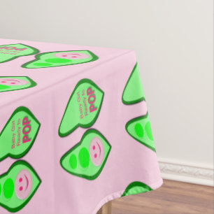 Ready to Pop Baby Girl Pink Pea Baby Shower Tablecloth