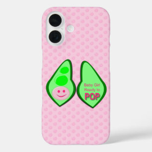 Ready to Pop Baby Girl Pink Pea iPhone 16 Case