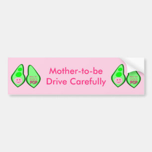 Ready to Pop Baby Girl Pink Pea Custom Bumper Sticker
