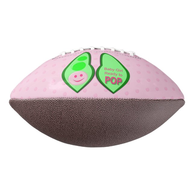 Ready to Pop Baby Girl Pink Pea Football (Rotated 270)