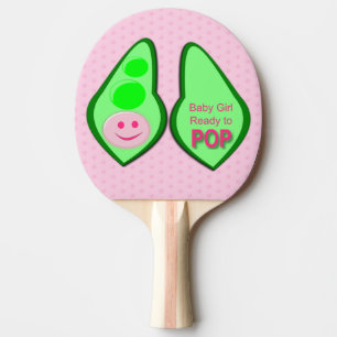 Ready to Pop Baby Girl Pink Pea Ping Pong Paddle