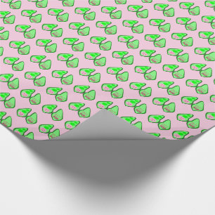 Ready to Pop Baby Girl Pink Pea Wrapping Paper