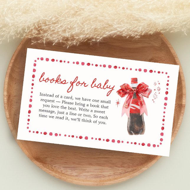 Ready to Pop Baby Shower Books for Baby Enclosure Card (She's Ready to Pop Cola Baby Shower Books for Baby)
