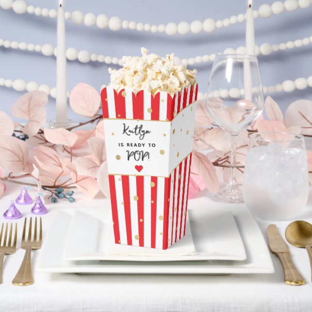 Ready To Pop! Baby Shower Favour Box (Wedding)