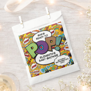 Ready to Pop Baby Shower Fun Comic Book Favour Bag