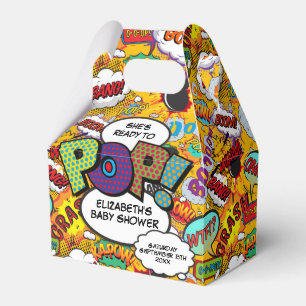 Ready to Pop Baby Shower Fun Comic Book Favour Box