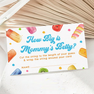 Ready to Pop Baby Shower How Big is Her Belly Enclosure Card