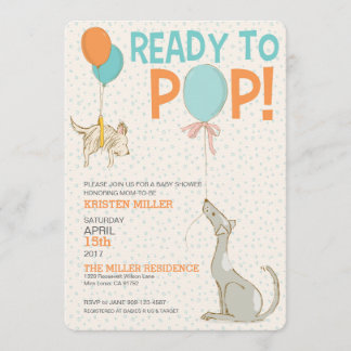 Ready To Pop Baby Shower Invitation