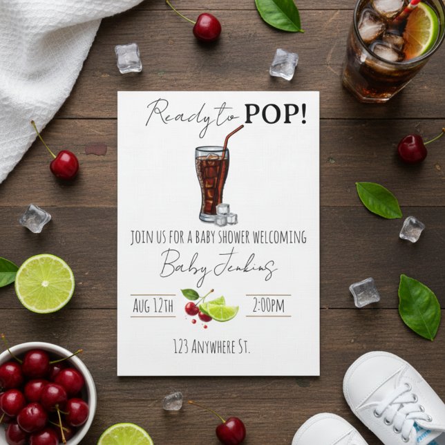 ready to pop! baby shower invitation (Creator Uploaded)