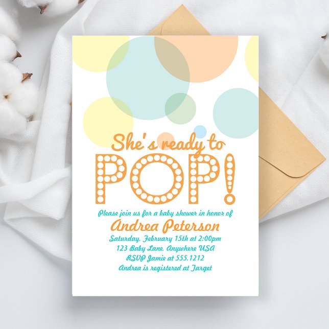 Ready to Pop Baby Shower Invitation (Creator Uploaded)