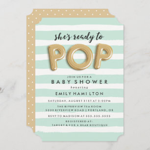 Ready To Pop   Baby Shower Invitation