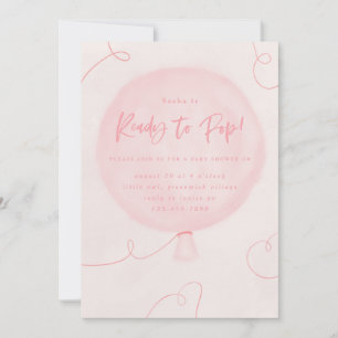 Ready to pop! baby shower invite