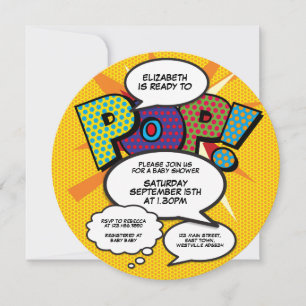 Ready to Pop Baby Shower Modern Fun Invitation