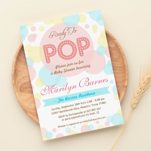 Ready To Pop Baby Shower Party Invitation