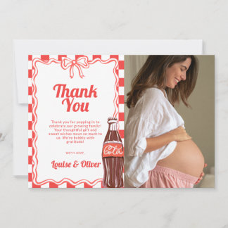 Ready to Pop Baby Shower Photo Thank You Card