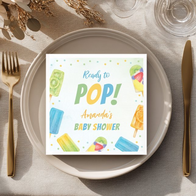 Ready To Pop Baby Shower Popsicle Napkins (Creator Uploaded)