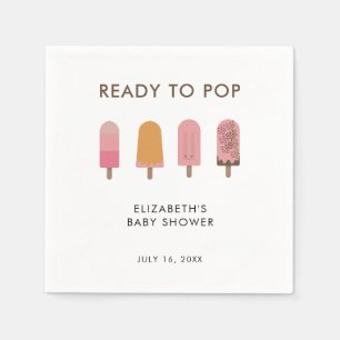 Ready to Pop Baby Shower Popsicles Cute Napkin