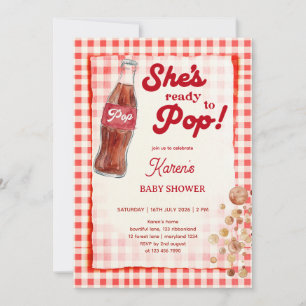 Ready to Pop Baby Shower, Soda-Themed  Invitation